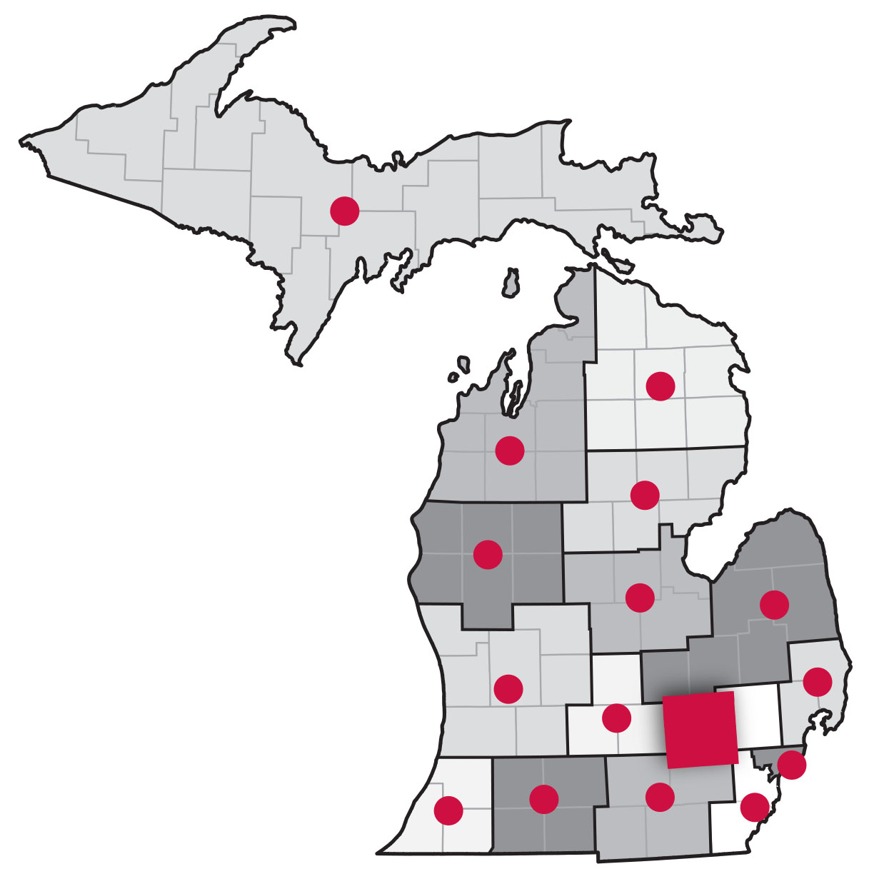 Michigan Map region O